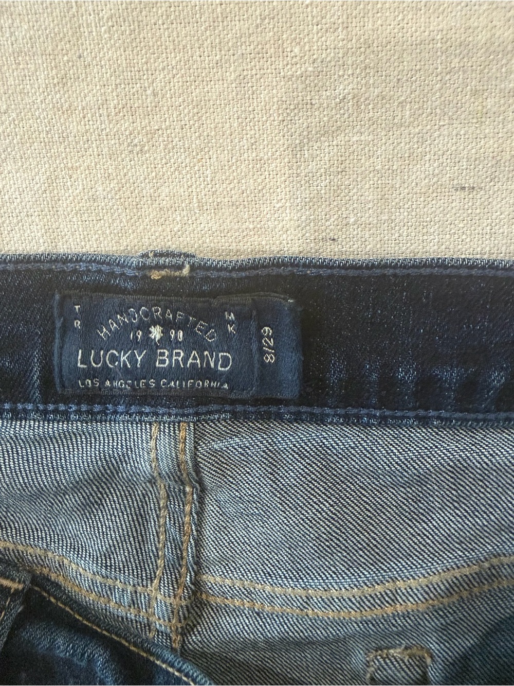 Lucky Brand Men's Skinny Ripped Dark Blue Jeans - Picture 9 of 10